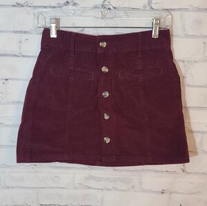 American Eagle Corduroy Hi-Rise A-Line Mini Skirt Sz 26